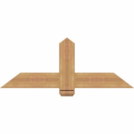 Ekena Millwork Eugene Smooth Timber Gable Bracket, Western Red Cedar, 48"W x 18"H x 1 1/2"D x 5 1/2"F, 9/12 Pitch GBW048X18X0206EUG00SWR